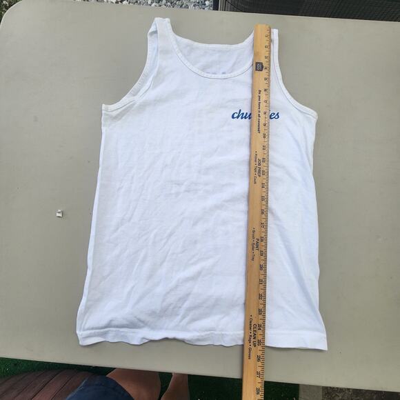 Chubbies Sleeveless Muscle Tee T-Shirt Tank Top Mens White Graphic Beach Size M - Picture 5 of 5